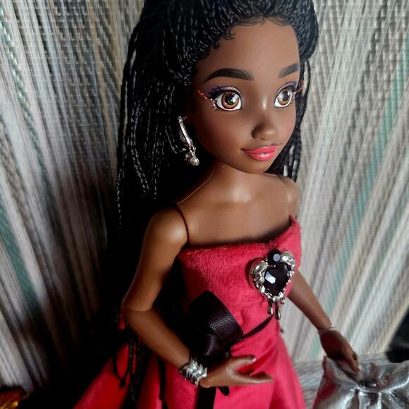 Custom Disney ily 4ever barbie doll dark skin braids styled for the Holi… - Picture 12 of 12